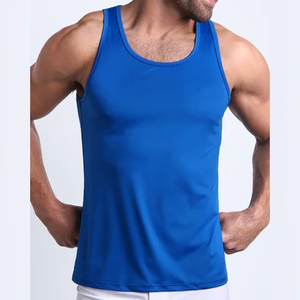 Premium Men Breathable Athletic Tank Top Lightweight Polyester/Cotton Sports <b>Vest</b> Workout Training Running Casual Fitness High - Product Image 3