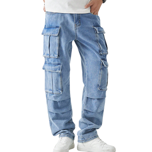 Pantalones Cargo para Hombre, Corte Regular, Transpirables, de Secado Rápido, 100% Algodón, Peso Medio, Lavado Claro, Multibolsillos, Casuales, para Calle y Trabajo - Product Image 6