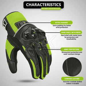Nouveaux gants de moto design, gants de moto en cuir véritable, gants de moto en cuir de vache - Product Image 2