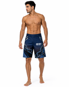 Shorts de combat MMA entièrement personnalisés SHH Industries, unisexes, pour entraînement de grappling, boxe, respirants, imprimés par transfert thermique, BJJ, kickboxing - Product Image 4