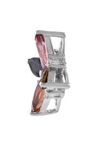 Colgante de turmalina multicolor y circonita cúbica en plata de ley 92.5 KLSP-50106 - Product Image 4