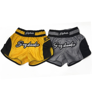 Muay Thai Mixed Martial Arts <b>Shorts</b> Black Gold Embroidery Stretch Durable Breathable 100g <b>Polyester</b> Unisex Adult Training Wear - Product Image 6