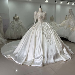 Jancember XS131 <span class=keywords><strong>Civil</strong></span> manches longues paillettes perles mariée gonflée femmes robes <span class=keywords><strong>robe</strong></span> de <span class=keywords><strong>mariage</strong></span> - Product Image 3