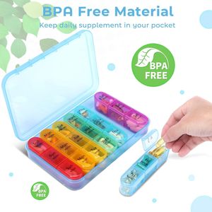 กล่องยาจัดระเบียบยาประจำวันสำหรับเดินทางรายสัปดาห์กล่องใส่ยา - Product Image 3