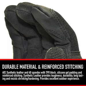 Gants tactiques en cuir pleine main résistants aux coupures pour la chasse et le tir en extérieur, vente en gros personnalisée, modèle 2026, fabriqués au Pakistan - Product Image 4