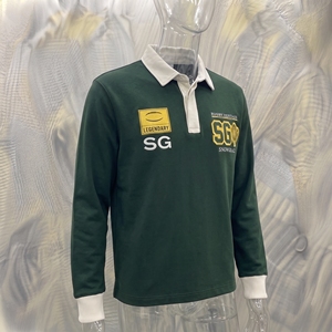 Maillot de rugby Snowgrace à manches longues, col rabattu, logo brodé, coupe classique pour homme, chemise de sport pour adulte - Product Image 2