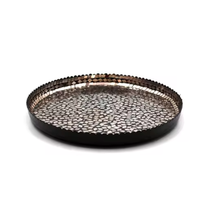 Plato de Presentación Dorado Moderno de Metal Pulido, Personalizado, Estilo Americano, Ecológico, para Bodas, Hoteles y Restaurantes - Product Image 2