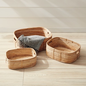Panier ovale en rotin tissé à la main, prix compétitif, organiseur pour la maison, paniers de rangement naturels - Product Image 6