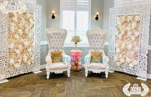 Elegant White Fiber Wedding Hall <b>Backdrop</b> <b>Frames</b> Customized 3D Wedding Reception Stage White Panels for Events Australia Sale uk - Product Image 2