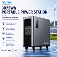 Station d'alimentation portable LiFePO4 3072Wh, générateur solaire à onde sinusoïdale pure 3000W, 17 sorties, UPS <12ms pour la maison, la reprise de courant, l'extérieur et les camping-cars