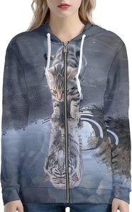 ROMEO INDUSTRY Sweat à capuche zippé pour femmes et adolescentes, respirant, 95% polyester, 5% élasthanne, automne, XS-5XL - Product Image 2