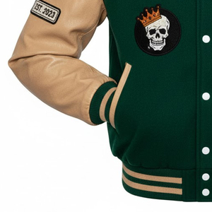Wholesale Custom Long Sleeve Baseball Wool Varsity Jacket For <b>Boys</b> High Quality Wool Body Letterman Varsity Jackets - Product Image 5