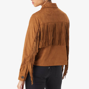 Servicio Personalizado OEM, Chaqueta de Piel de Oveja con Flecos para Mujer, Estilo Occidental Personalizado, Impermeable, Transpirable, Largo Regular, Venta al Por Mayor - Product Image 2