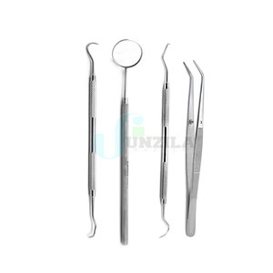 Kit dentaire manuel de qualité avec sonde à pointe fine, poignées ergonomiques texturées, miroir réutilisable et écologique pour les soins bucco-dentaires personnels - Product Image 2