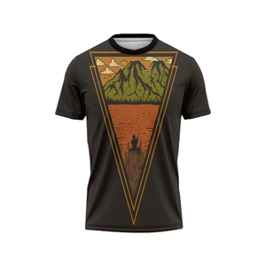 เสื้อตกปลาคุณภาพสูง ระบายอากาศได้ดี ป้องกันรังสียูวี สำหรับผู้ชาย แขนสั้น เสื้อยืดลายปลา - Product Image 3