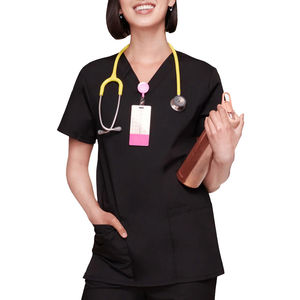 Fashionable Women Nurse Scrub Zipper Pullover Scrub Tops Breathable Elastic Hospital Jogger Medical scrub Uniforms - Product Image 3
