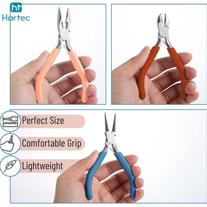 3 Piece Jewelry Making <b>Pliers</b> <b>Set</b> Precision Round Nose Flat Nose Wire Cutter <b>Set</b> Ergonomic Craft Tools for DIY Beadwork - Product Image 4