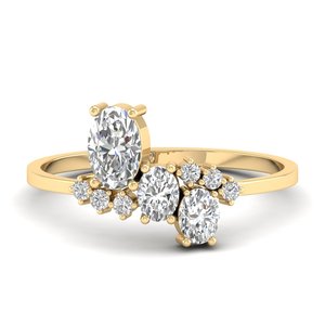 Bagues de fiançailles REYES sur mesure en or massif 14 carats avec diamants HPHT CVD cultivés en laboratoire pour femmes, cadeaux d'anniversaire de mariage, bijoux fins - Product Image 6