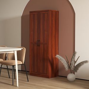 63\" Modern <b>Kitchen</b> <b>Pantry</b> Storage Cabinet Tall Metal Cabinet with 2 Doors and 5 Tier Shelves - Product Image 2