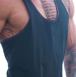 Custom <b>Men</b> Stringer Tank Tops Sleeveless Workout <b>Singlets</b> Breathable Gym Training Apparel OEM Supplier Premium Stringer <b>Singlet</b> - Product Image 4