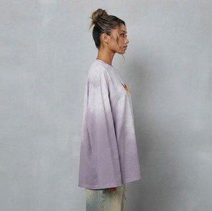 Camiseta de algodón 100% para mujer al por mayor, oversize, cuello redondo, hombros caídos, manga media, lavada, corte regular, transpirable, de verano, de secado rápido - Product Image 2