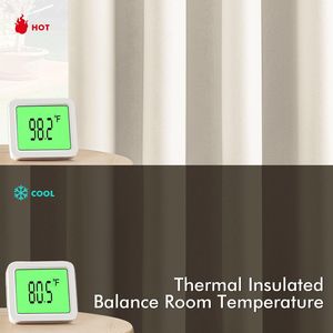 Tende Oscuranti Termoisolanti Grigio Solido 63 Pollici di Lunghezza, Beige Bianco, per Camera da Letto e Soggiorno, 2 Pannelli - Product Image 1