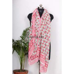 Pareo/Sarong de playa para mujer 100% algodón con estampado a mano, cómodo pareo/sarong para chicas con pañuelo ligero para cubrirse. - Product Image 1