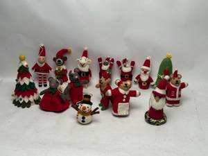 Figurines de Noël Artisanales Adorables en Fausse Fourrure : Père Noël, Ours, Bonhomme de Neige – Collection d'Ornements et Jouets Animaux pour Décoration Intérieure - Product Image 2