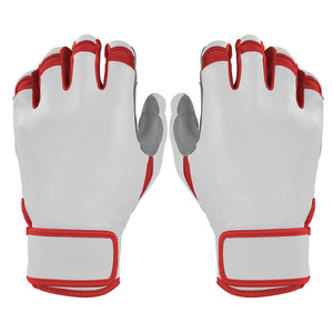 Gants de frappe de baseball professionnels haute performance à manchette courte en cuir véritable pour l'entraînement et la pratique sportive, vente en gros OEM - Product Image 1