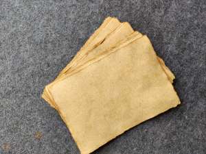 Papel Artesanal de Algodón Antiguo con Borde Rústico para Tarjetas, Marcapáginas, Manualidades, Invitaciones de Boda y Dibujo, Color Marrón, Venta al Por Mayor - Product Image 6