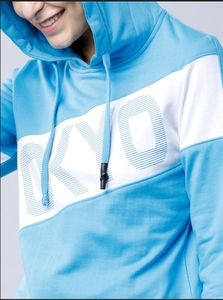 Sudadera Azul para Mujer, Diseño Color Block, Corte Regular, Estilo Casual, 100% Algodón Tejido, Estilo Otoñal - Product Image 6