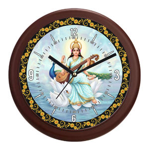 Reloj de Pared Personalizado con Diseño Especial de Saraswati Puja para el Día de la Madre, Graduación y Regreso a Clases - Decoración Espiritual - Product Image 5