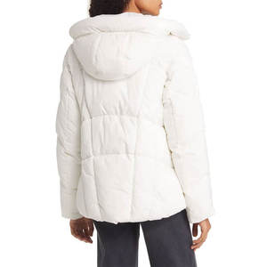 Women's Hooded Puffer Winter Jacket with Full Zip and High Collar Women's Quilted Padded Hooded Winter Coat Lightweight <b>Warm</b> Jac - Product Image 6