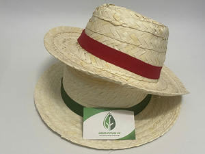 Chapeau de paille Sombrero en herbe naturelle à large bord unisexe pour la plage, les voyages et les fêtes avec bordure en ruban et broderie à la main - Product Image 4