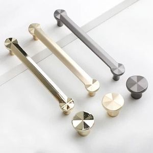 Nordic Style Single Hole Kitchen <b>Cabinet</b> Luxury Real <b>Gold</b> Handle European Modern Simple Wardrobe Light Furniture Handles <b>Knobs</b> - Product Image 2