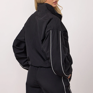 Winter Style OEM Contrast Piping <b>Long</b> Waterproof Breathable Stand Collar Windbreaker <b>Jacket</b> Oversized Lightweight <b>Men</b> <b>Jacket</b> - Product Image 3