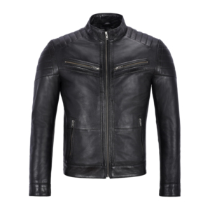 Custom 100% Genuine Nappa Leather <b>Men</b>’s <b>Jacket</b> Biker Motorcycle Style Premium Hardware YKK Zipper Private Label Bulk Wholesale - Product Image 2
