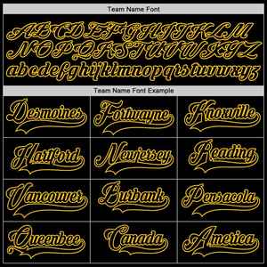 Maillot de hockey sur glace personnalisé pour homme, noir et jaune, col en V, manches longues, maille respirante, impression sublimée, logo des équipes - Product Image 6