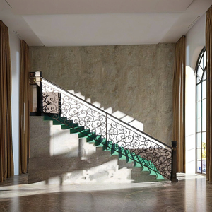 Rampe d'escalier haut de gamme pour intérieur, rampe en acier moderne, rampe d'escalier décorative en métal, finition en acier inoxydable robuste et durable - Product Image 5