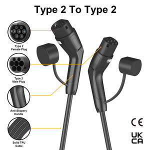 Câble de charge EV de type 2 de haute qualité, 5 m, type 2 vers type 2, pour véhicule électrique, hybride rechargeable, charge rapide, gaine en TPU - Product Image 4