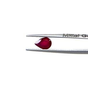 Rubíes naturales de Bangkok calibrados en forma de pera de 6x8 mm, piedra preciosa de rubí facetada natural suelta para la fabricación de joyas, lista para usar. - Product Image 3