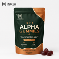 Complément alimentaire de marque privée Premium 10-en-1 : Bonbons gélifiés au Shilajit et Ashwagandha, riches en acide fulvique, oligo-éléments, antioxydants et énergisants
