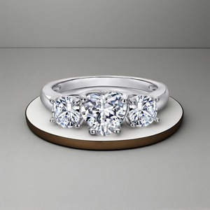 J&C Joyería Minimalista Moderna con Corte Redondo de Moissanita, Oro Real de 925 Plata de Ley, Chapado en Oro de 18K para Mujer, Joyería One Cata - Product Image 4