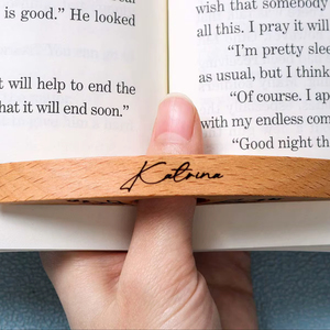 Soporte de Anillo para el Dedo para Leer Libros, Sujetador de Dedos de Madera - Product Image 1
