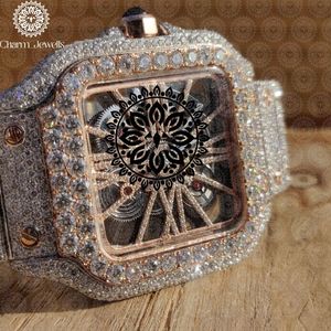 Reloj Mecánico de Lujo para Hombre Charm Jewells, Caja de Acero Inoxidable de 40 mm, Esfera de Cristal de Zafiro, Bisel con Diamantes, Fecha Automática, Resistente al Agua 10 Bar - Product Image 2