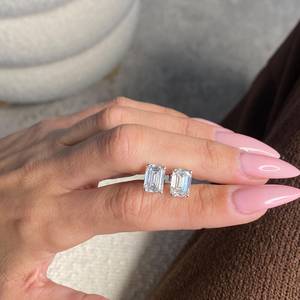 Pendientes de Diamante Corte Esmeralda de 1.01CT Cada Uno, Cultivados en Laboratorio, Oro Sólido de 10K, Joyería Fina, Regalo para Novia, Boda, Fiesta - Product Image 2