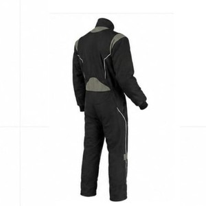 Combinaison de course moto pour homme, noire et grise, à manches longues, avec blocs de couleur, résistante aux flammes, séchage rapide, toutes saisons, adulte - Product Image 2