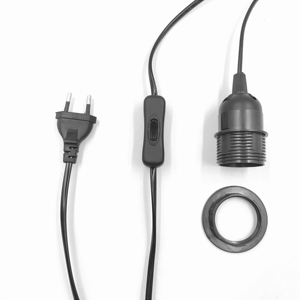 Cable de Alimentación Europeo con Interruptor de Botón 304, <span class=keywords><strong>Enchufe</strong></span> <span class=keywords><strong>E27</strong></span> para Portalámparas, Cable con Núcleo de Cobre de Alta Pureza - Product Image 5
