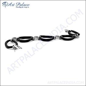 Bracelet à maillons en alliage plaqué noir style punk Art Palace, bijoux unisexes - Product Image 3