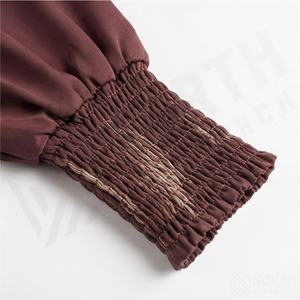 Robe longue en soie brillante à manches longues, design Abaya, tendance florale, nouvelle mode islamique modeste, robe élégante, vêtements en gros - Product Image 5